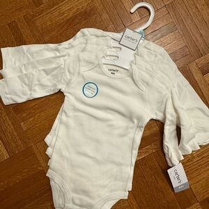 Carter's White Baby Bodysuit Set 6 MONTHS